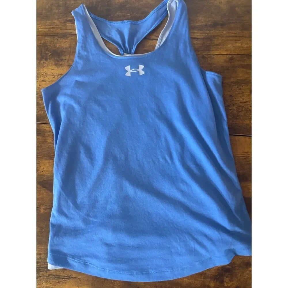 Under Armour Blue Tank - Youth medium